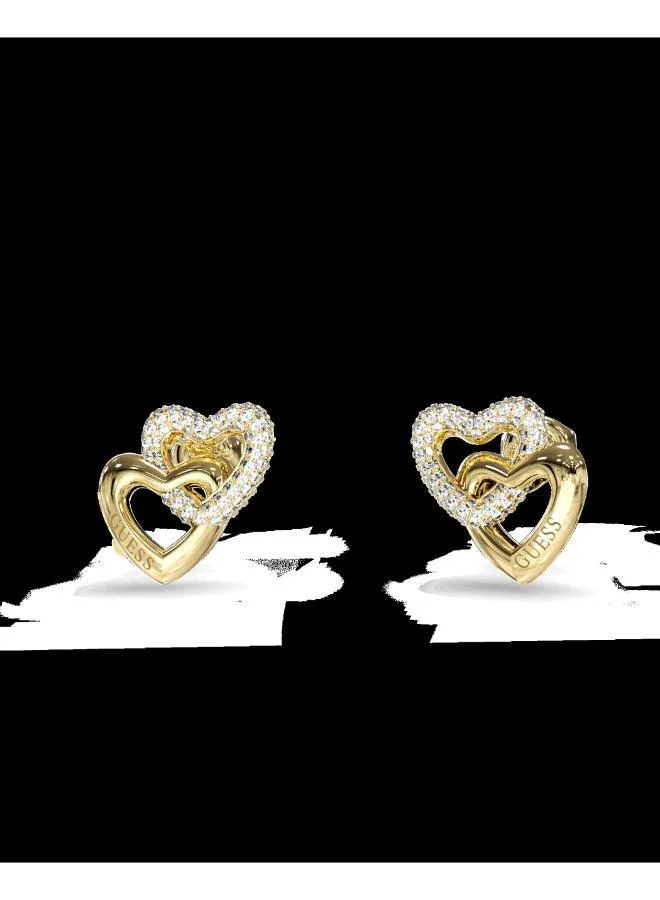 جس أقراط مسمار على شكل قلب متصل